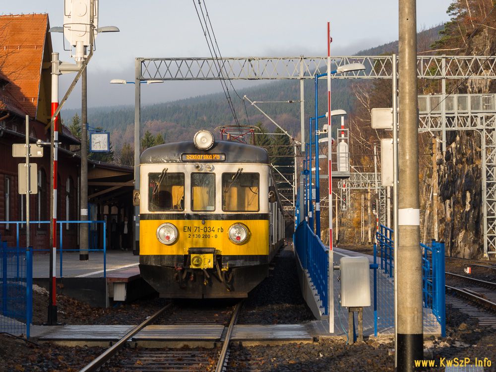 Szklarska Poręba Górna EN71 pierwszy pociąg po remoncie