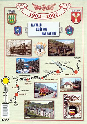 100 let trati Tanvald - Kořenov - Harrachov okładka